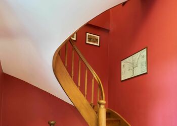 Treppe zur Ferienwohnung Turmwohnung 2