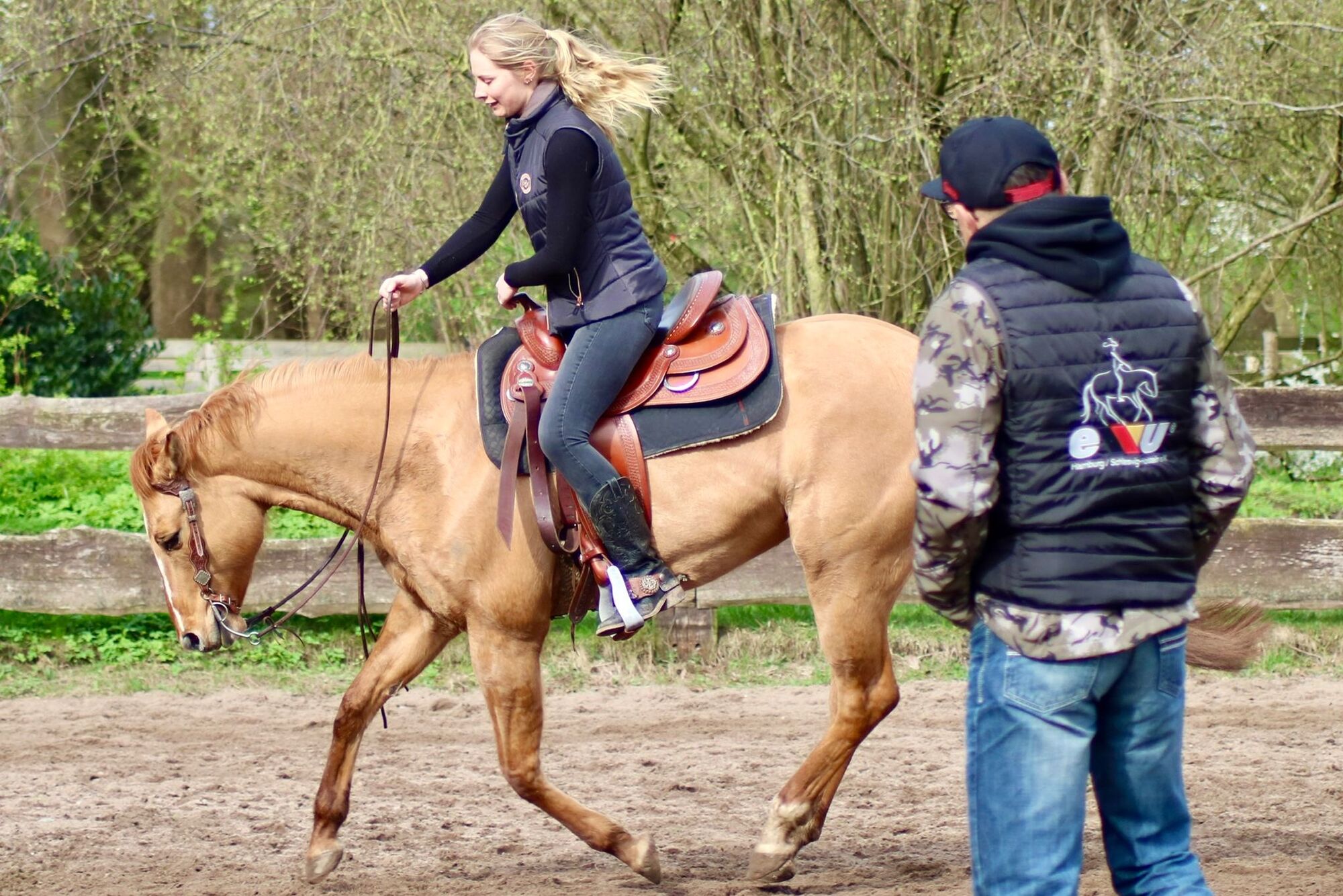 Westerntraining: Reitunterricht mit Markus Bächle auf Gut Dalwitz